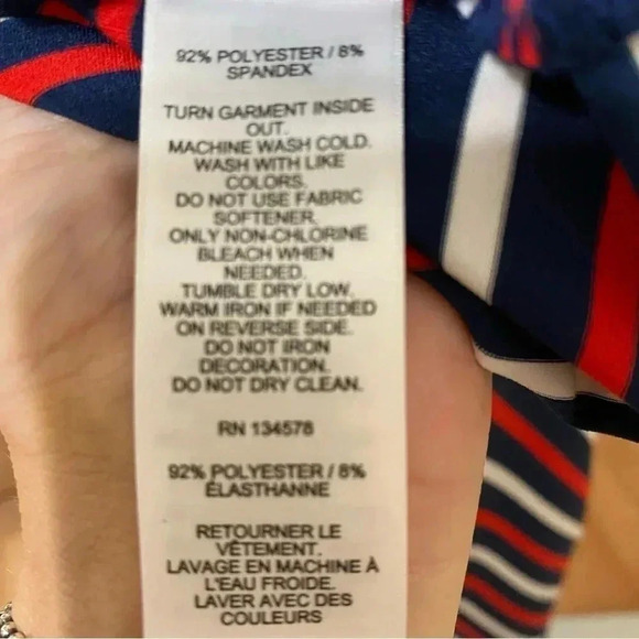 Vineyard Vines Striped Sankaty patriotic Swing Dress size  XS 2Q010647 - Picture 3 of 4